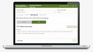 Camp Laptop Text Message Alerts Admin 2018 04 18t18 - Blank Electronic Medication Administration Record #5532505