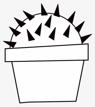 Massimo Kaktus Black White Clipartist - Drawing #5532829