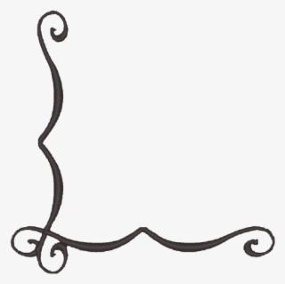 Vector Transparent Library Corner Swirls Clipart - Simple Corner Border Designs Png #5533497