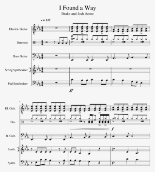 I Found A Way Sheet Music For Guitar, Percussion, Bass, - Sheet Music #5534183