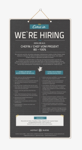 Toll Gemachte Stellenanzeige - Publication #5539928