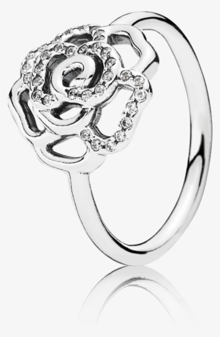 Shimmering Delicate Rose Ring - Pandora Rose Ring Silver #5548094