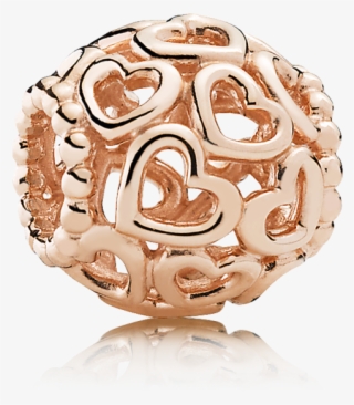 Charm Clip Rose Pandora Garden Png Transparent Stock - Pandora Rose Gold Hearts #5548767