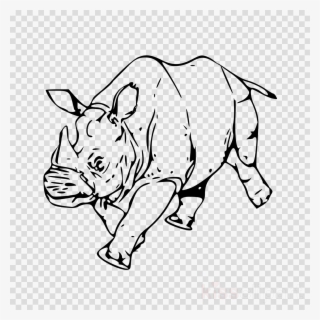 Rhinoceros Clipart Rhinoceros Canidae Clip Art - Badak Vektor #5549560