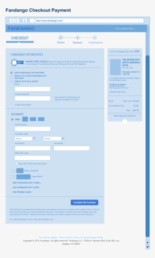 Copy Of Fandango Checkout Payment - Payment #5550249
