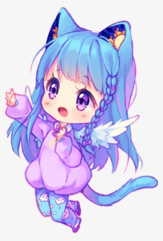 Kawaii Galaxy Neko Cat Sticker By 🍭fatima🍭 #5552576