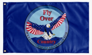 Blue Flag Eagle, Fly Over Country Flag - Flag #5555998