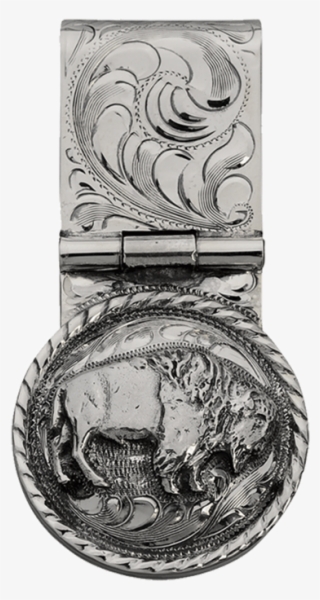 American - Vogt Silversmiths Men's Silver Bison Western Money #5559542