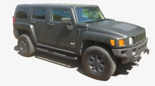 Hummer Flat Black Wrap2 - Hummer H3 Matte Black Wrap #5565789