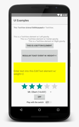 User Interface Examples, - Android #5565847