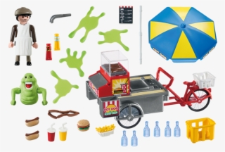 Slimer With Hot Dog Stand - Playmobil Ghostbusters Hot Dog Stand #5569282