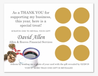 Cup Of Coffee Gift Card Scratcher With Pine Cones And - Gift Card #5580014