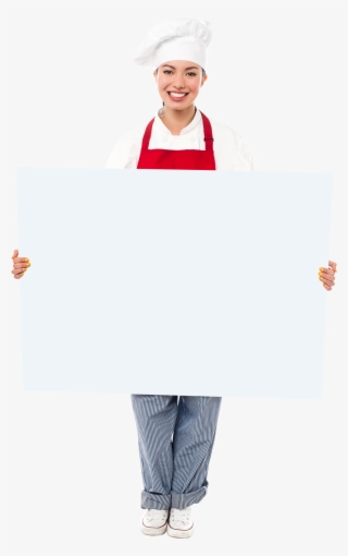 Chef Holding Banner Png Image - Chef Holding Banner Png #5581936