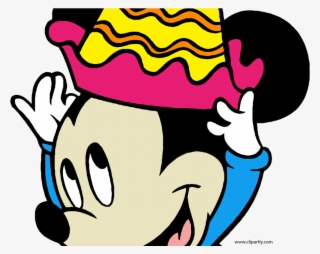 Baby Mickey Party Hat Suprise Clipart Png » Baby Mickey - Baby Mickey Mouse Coloring Pages #5582009