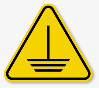 Iso Electric Ground Hazard Symbol Warning Sign - Fall Hazard Sign #5582353