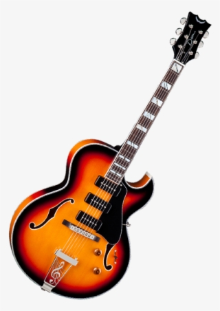 Image Library Stock Dean Guitar Background - Dean Palomino Hollowbody Guitar, Vintage Sunburst #5582420