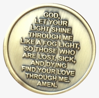 Fog Light Prayer Lighthouse Antique Bronze Medallion - Bronze Medallion #5582637