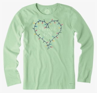 Women's Shine On Lights Long Sleeve Crusher Tee - Long-sleeved T-shirt #5583257