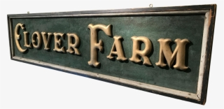 Clover Farm Stores Wooden Advertising Sign Nh 1930's - Quarter Round #5583258