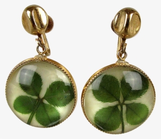 These Vintage Coro Earrings Carry A Lot Of Good Luck - Four-leaf Clover #5583398
