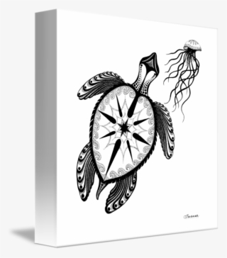 Banner Library Sea Turtle Compass And - Turtle Pen And Ink #5586066