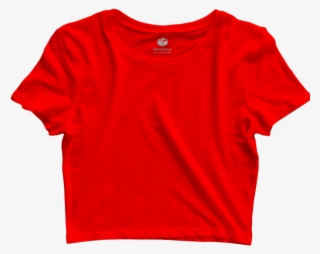 Buy Graphic Basic Red Crop Top At 44% Off On Melangebox - Red T Shirt #5586942