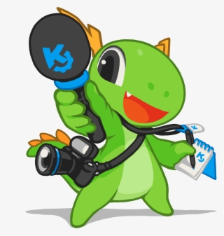 Kde Mascot Konqi For Journalists - Journalist Image Png #5589296