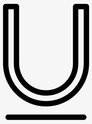 The Icon "underline" Consists Of The Outline Of A Capitalized - Icon #5591171
