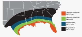 How Far Inland Do Hurricanes Go Map - Map #5592591