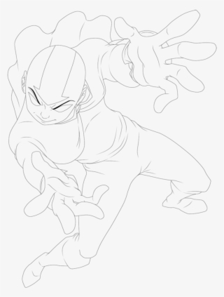 Aang Drawing Image Black And White Library - Drawing #5597460