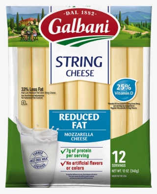 Reduced Fat Mozzarella String Cheese - Galbani Mozzarella String Cheese #5597826