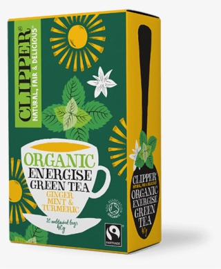 Organic Fairtrade Green Energise Tea 20 Bags - Clipper Organic Pure Green Tea #5598890