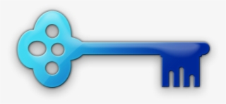 Keys Clipart Skeleton Key - Blue Key Icon Png #5599444