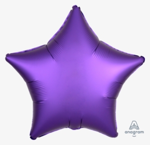 18" Satin Luxe Purple Star Balloon - 026635368209 #560544