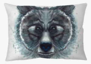 Painted Drawing With Watercolor Head Of A Bear Portrait - Desenho Pintado De Aquarela #561358
