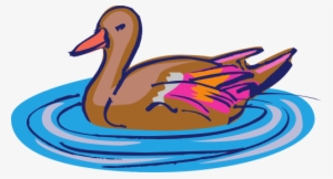 Duck Swimming Clip Art #561542
