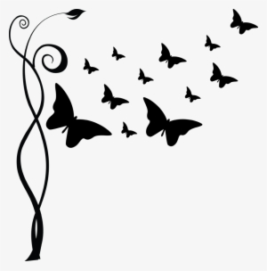 4ib44nxkt - Flying Butterflies Clipart Black And White #562464