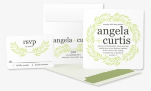 Leaf Garland Wedding Invitation - Wedding Invitation #563331