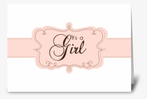 It's A Girl Birth Announcement Greeting Card - Design #563420