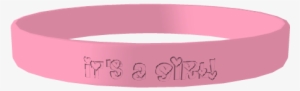 Pink It's A Girl Silicone Wristband - Bangle #563651