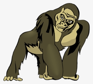Chimpanzee Clipart Mountain Gorilla - Clip Art Apes #563858