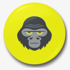 Gorilla Face Badge - Gorilla Emoji #563959