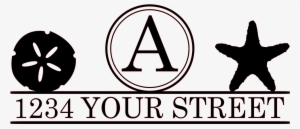 Sand Dollar Star Fish Mailbox Decal - Starfish #564344