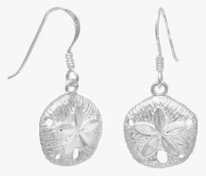 Diamond Cut Sand Dollar French Wire Earrings #564781