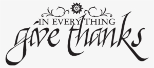 Give Thanks Calligraphy Wall Quotes - Wall Decal #564786