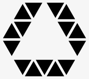 Triangle Inside Hexagon Shape Outline Of Small Triangles - Logo De Cuatro Triangulos #565035