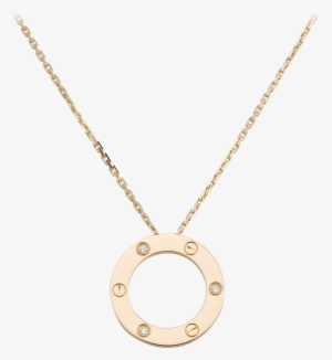 Love Necklace, 3 Diamondsyellow Gold, Diamonds - قلب كارتير لوف #565426