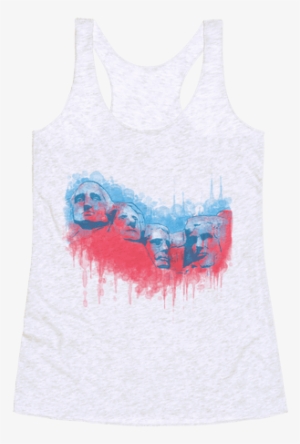 Watercolor Rushmore Racerback Tank Top #565657 Watercolor Rushmore Racerback Tank Top #565657