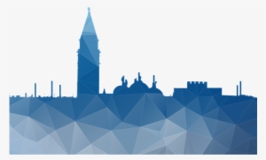 Skyline Venice Lowpoly Blue Shade St Mark' - Venice #567513