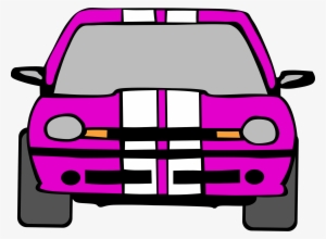 Dodge Neon Car Vector Black And White Library - Pink Car Clip Art #567923
